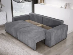 Designer Sofa Velanova 3 Sitzer Cord mit Schlaf- und Klappfunktion