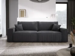 Designer Sofa Velanova 3 Sitzer Cord mit Schlaf- und Klappfunktion