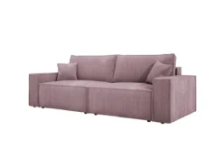 Designer Sofa Velanova 3 Sitzer Cord mit Schlaf- und Klappfunktion