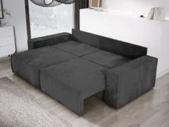 Designer Sofa Velanova 3 Sitzer Cord mit Schlaf- und Klappfunktion
