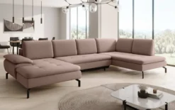 Designer Sofa Verila U mit Schlaf- und Klappfunktion