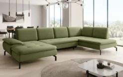 Designer Sofa Verila U mit Schlaf- und Klappfunktion