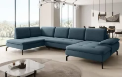 Designer Sofa Verila U mit Schlaf- und Klappfunktion