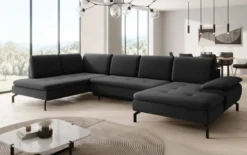 Designer Sofa Verila U mit Schlaf- und Klappfunktion