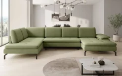 Designer Sofa Verila U mit Schlaf- und Klappfunktion
