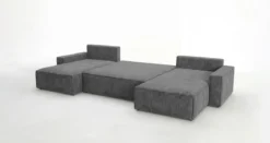 Designer Sofa Vienna U mit Schlaffunktion und Stauraum in Cord