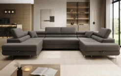 Designer Sofa Vigo mit Schlaf - und Klappfunktion in Cord