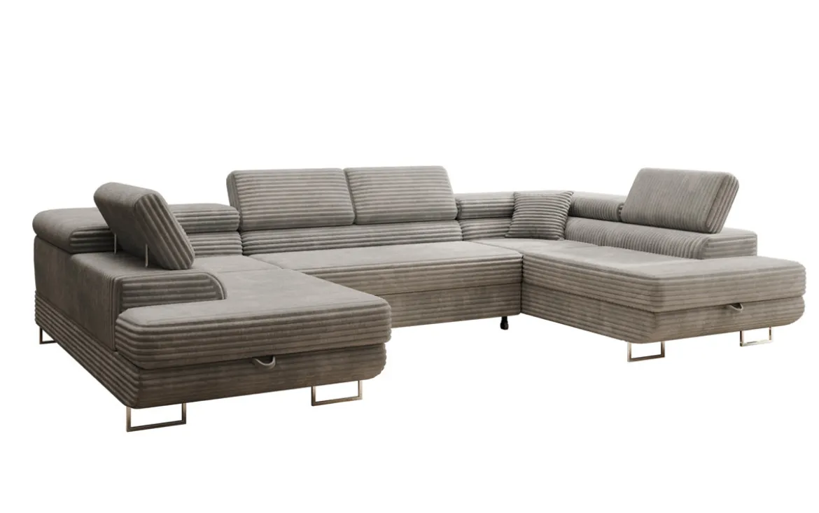 Designer Sofa Vigo mit Schlaf - und Klappfunktion in Cord