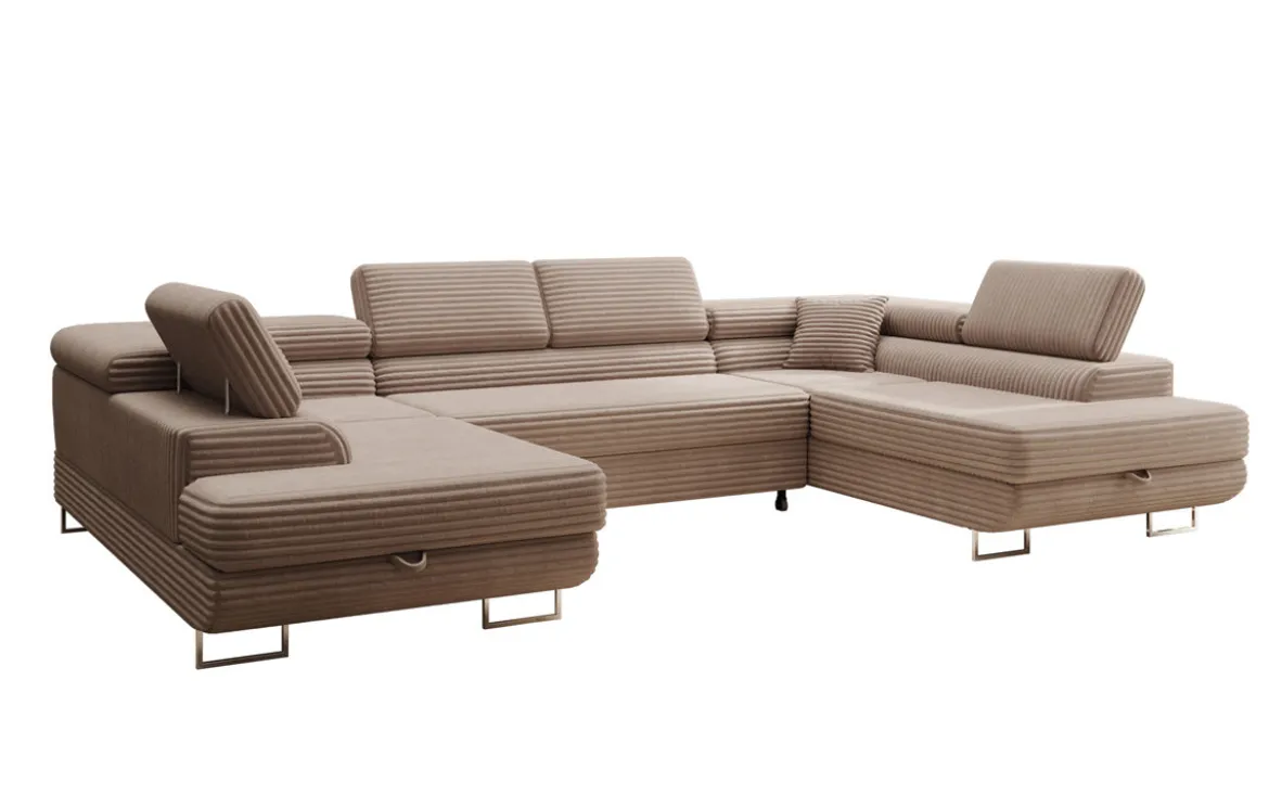 Designer Sofa Vigo mit Schlaf - und Klappfunktion in Cord