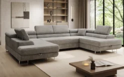 Designer Sofa Vigo mit Schlaf - und Klappfunktion in Cord