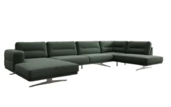 Designer Sofa Wohnlandschaft Torino U in Bouclé