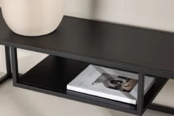 Designer TV-Lowboard Arvigo – Beige/Schwarz, Matt, aus Stahl