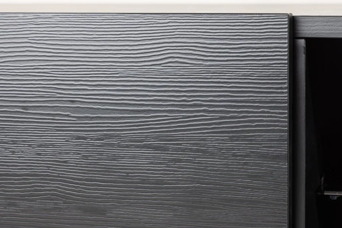 Designer TV-Lowboard Avento – Schwarz, Matt, mit Mittelfuß