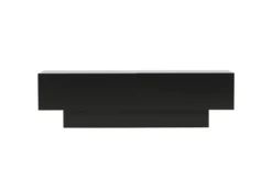 Designer TV-Lowboard Avento – Schwarz, Matt, mit Mittelfuß