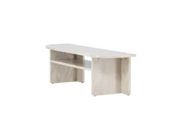 Designer TV-Lowboard Larenzo - Beige in Marmoroptik