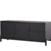 Designer TV-Lowboard Modano – Schwarz matt oder Walnussoptik