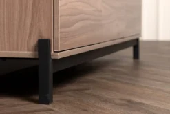 Designer TV-Lowboard Modano – Schwarz matt oder Walnussoptik