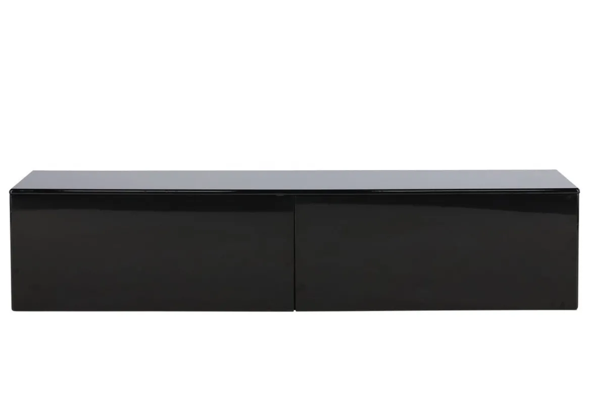 Designer TV-Lowboard Noirra – Schwebendes Design in Schwarz