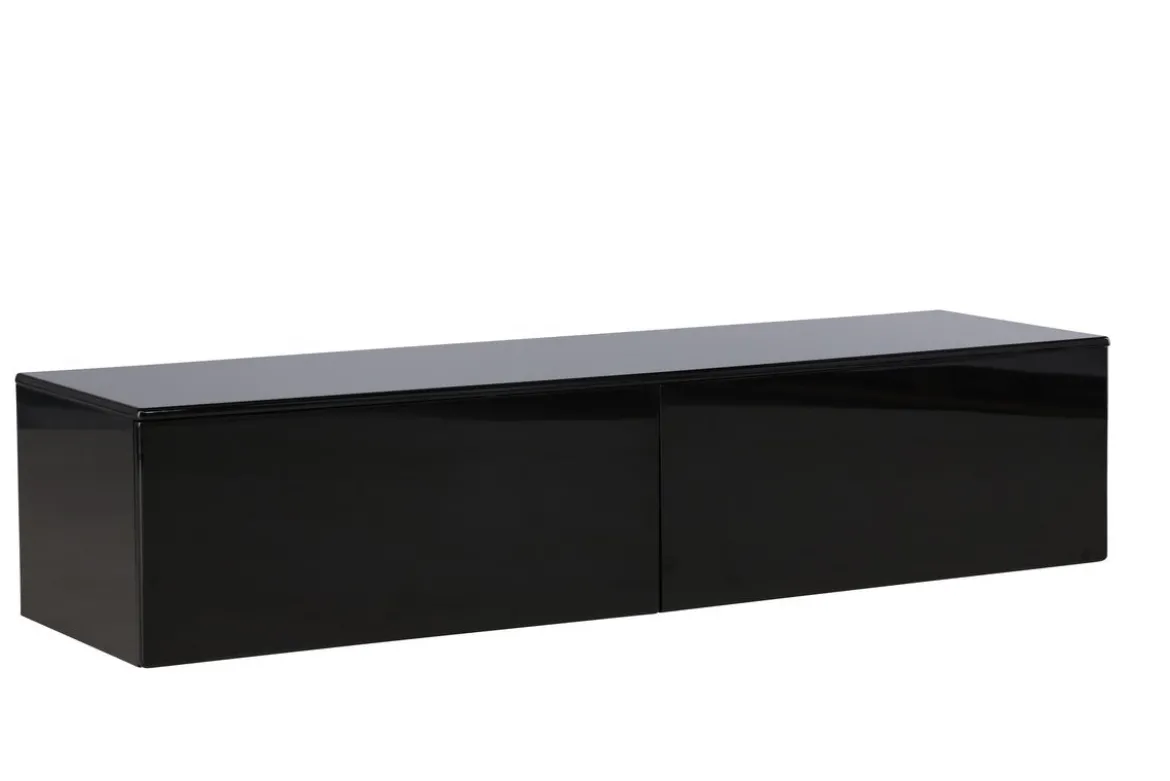 Designer TV-Lowboard Noirra – Schwebendes Design in Schwarz