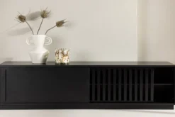 Designer TV-Lowboard Valero 180 cm MDF – Matt, mit Lamellenfront