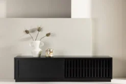 Designer TV-Lowboard Valero 180 cm MDF – Matt, mit Lamellenfront