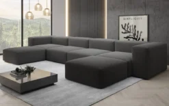 Designer U Sofa Snug in Bouclé