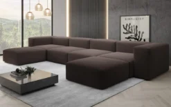 Designer U Sofa Snug in Bouclé