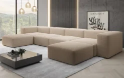 Designer U Sofa Snug in Bouclé