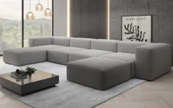 Designer U Sofa Snug in Bouclé