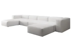 Designer U Sofa Snug in Echtleder