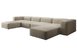 Designer U Sofa Snug in Samt