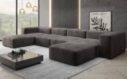 Designer U Sofa Snug in Samt