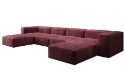 Designer U Sofa Snug in Samt