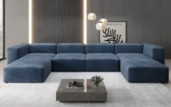 Designer U Sofa Snug in Samt