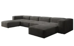 Designer U Sofa Snug in Samt
