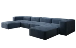 Designer U Sofa Snug in Samt