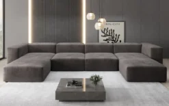Designer U Sofa Snug in Samt