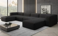 Designer U Sofa Snug in Stoff