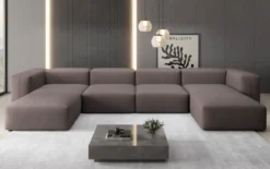 Designer U Sofa Snug in Stoff