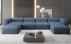 Designer U Sofa Snug in Stoff