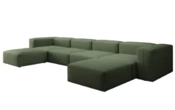 Designer U Sofa Snug in Stoff