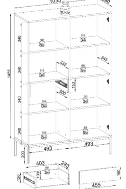 Designer Vitrine Nayra II inkl. LED