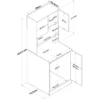 Designer Waschmaschinen - Schrank Luvaro