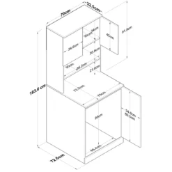 Designer Waschmaschinen - Schrank Luvaro