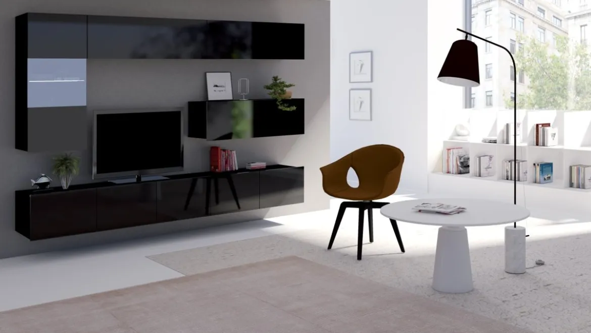 Designer Wohnwand Cezanne mit LED