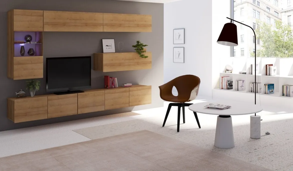 Designer Wohnwand Cezanne mit LED