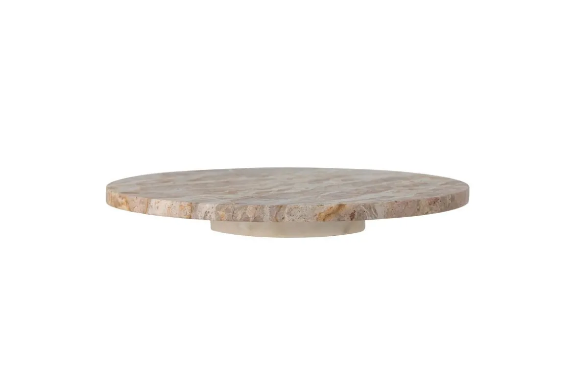 Drehteller Uggy – Servierplatte aus braunem Marmor