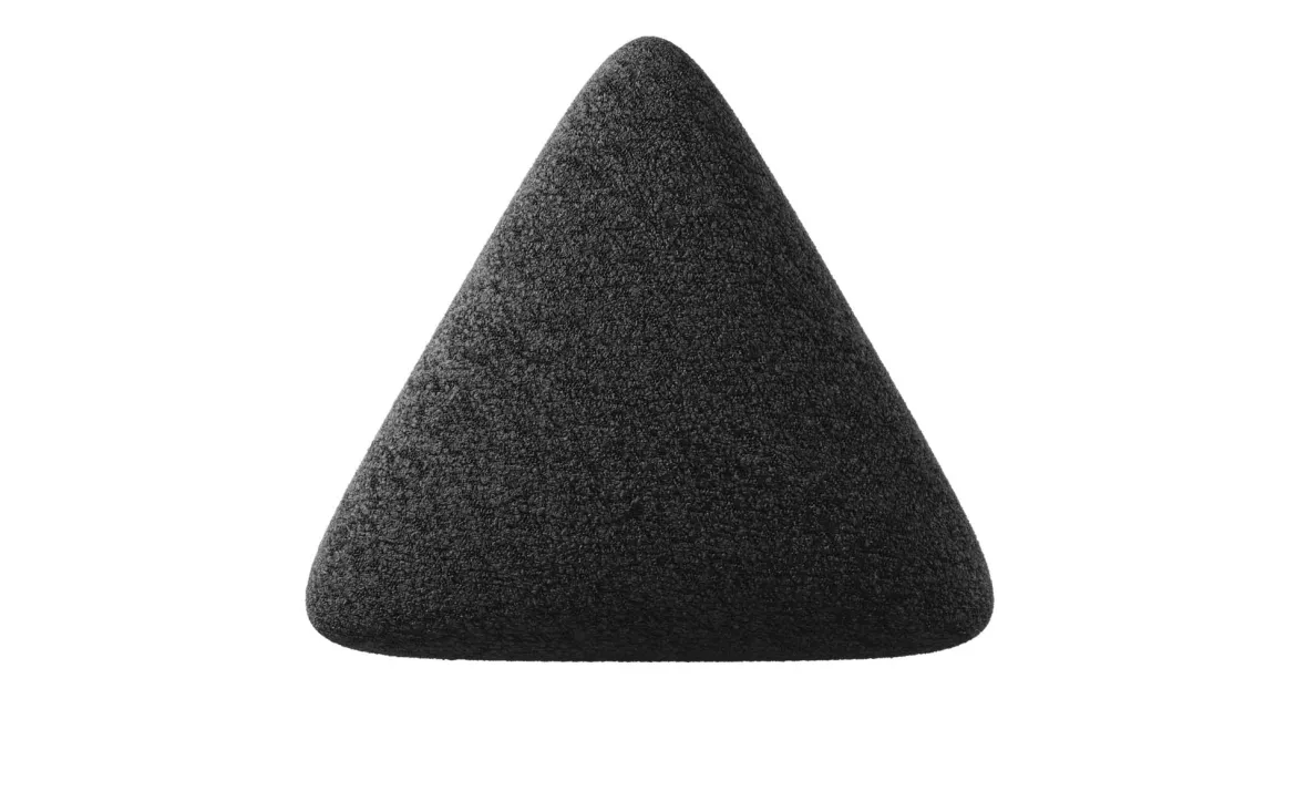Dreieckiges Zierkissen Nook aus Bouclé