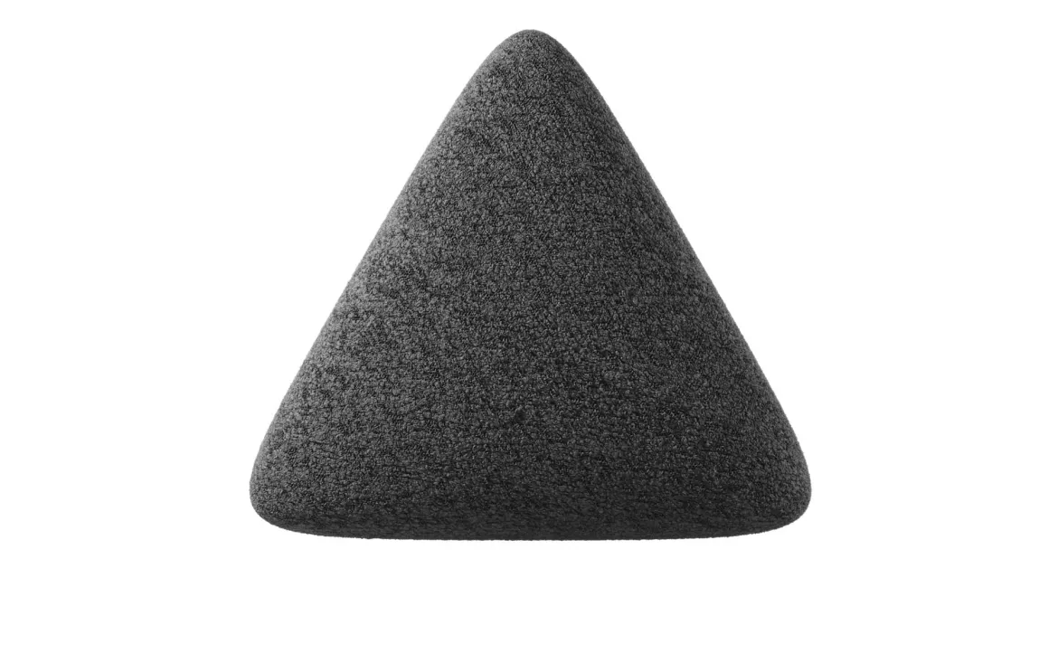 Dreieckiges Zierkissen Nook aus Bouclé