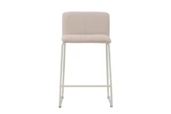 2er Set - Barhocker Adele mit weichem Bouclé-Bezug in Beige